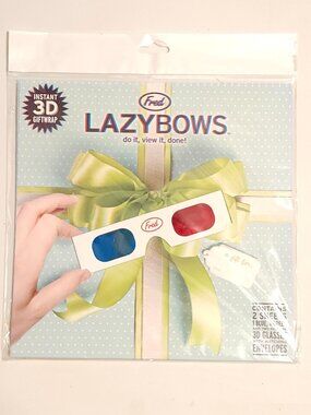 FRED Lazy Bows Wrapping Paper BNIP Instant 3D Wrapping Paper